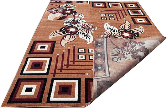 Floral Geometric Multicolor Area Rug