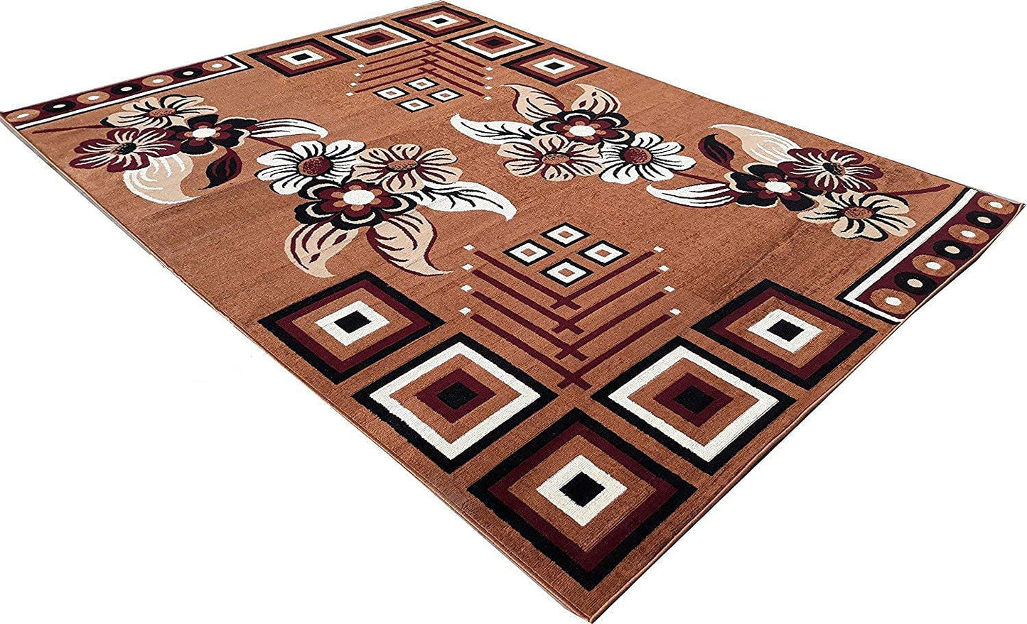 Floral Geometric Multicolor Area Rug