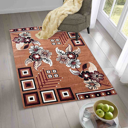 Floral Geometric Multicolor Area Rug