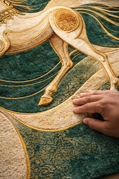Majestic Stallion Hand Tufted Carpet