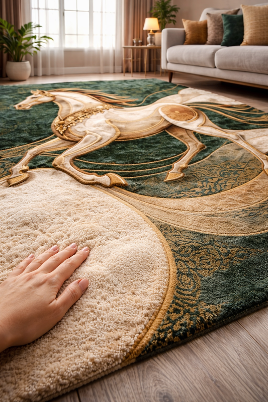 Majestic Stallion Hand Tufted Carpet