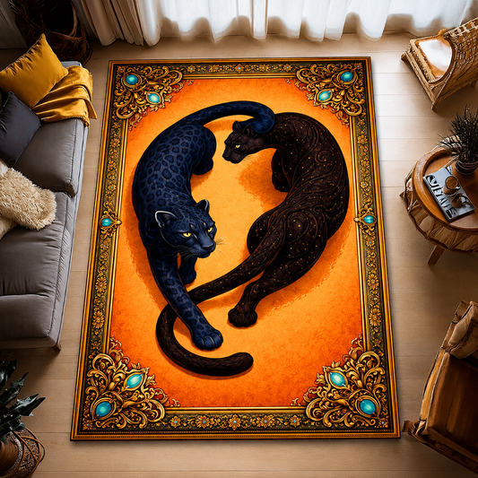 Twin Panther Luxury Rug