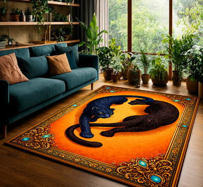 Twin Panther Luxury Rug