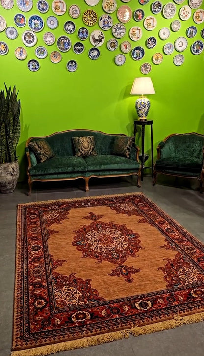 Royal Persian Medallion Carpet – Handcrafted Classic Design