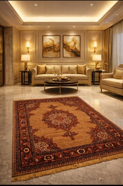 Royal Persian Medallion Carpet – Handcrafted Classic Design