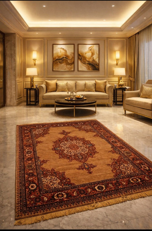 Royal Persian Medallion Carpet – Handcrafted Classic Design