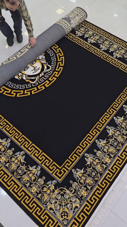 Medusa Edition Carpet | Black & Gold Luxury